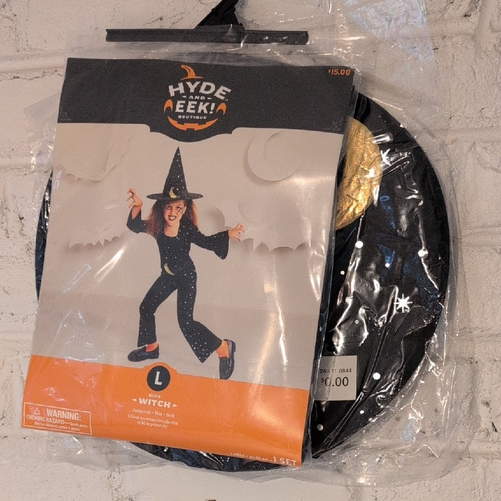 NWT Hyde And Eek Witch Costume for Kids - Black, Large 10-12
